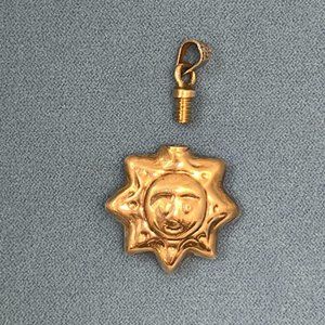 VINTAGE STERLING SILVER 925 - Perfume Bottle pendant  SUN